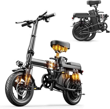 Folding Adult Peak 1200W E‑Bike,48V 15Ah,14‑Inch,UL2849,60‑80Mi