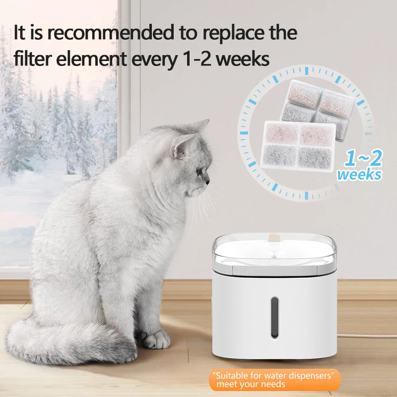 Pet Replacement Activated Carbon Filter Cat Water Dispenser Filter Cartridge Multiple Filtration System for Pet Care Accessory